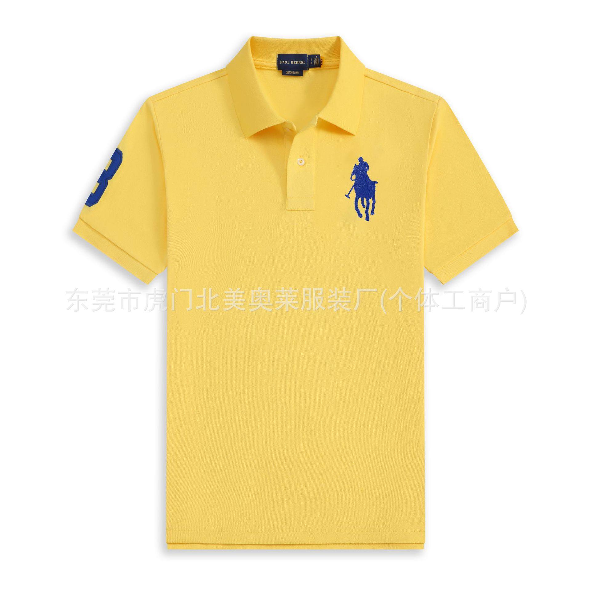 高品质版RL保罗大马标男士短袖polo衫纯棉翻领t恤男休闲马球衫