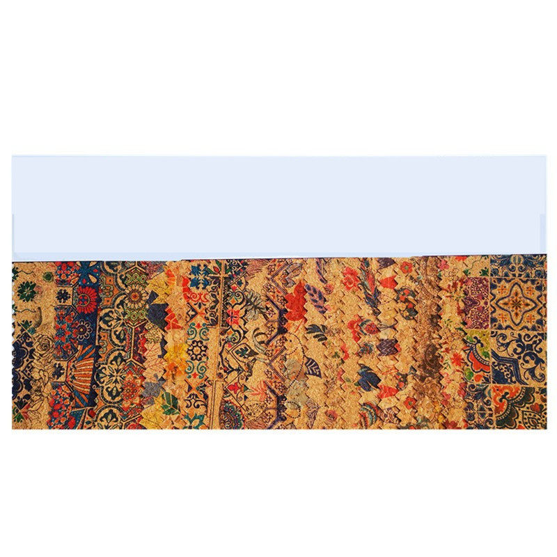 Artificial Leather Cork Print Pu Leather Luggage Handbag Fabric Wood Grain Decorative Leather Stationery Box Packaging Leather