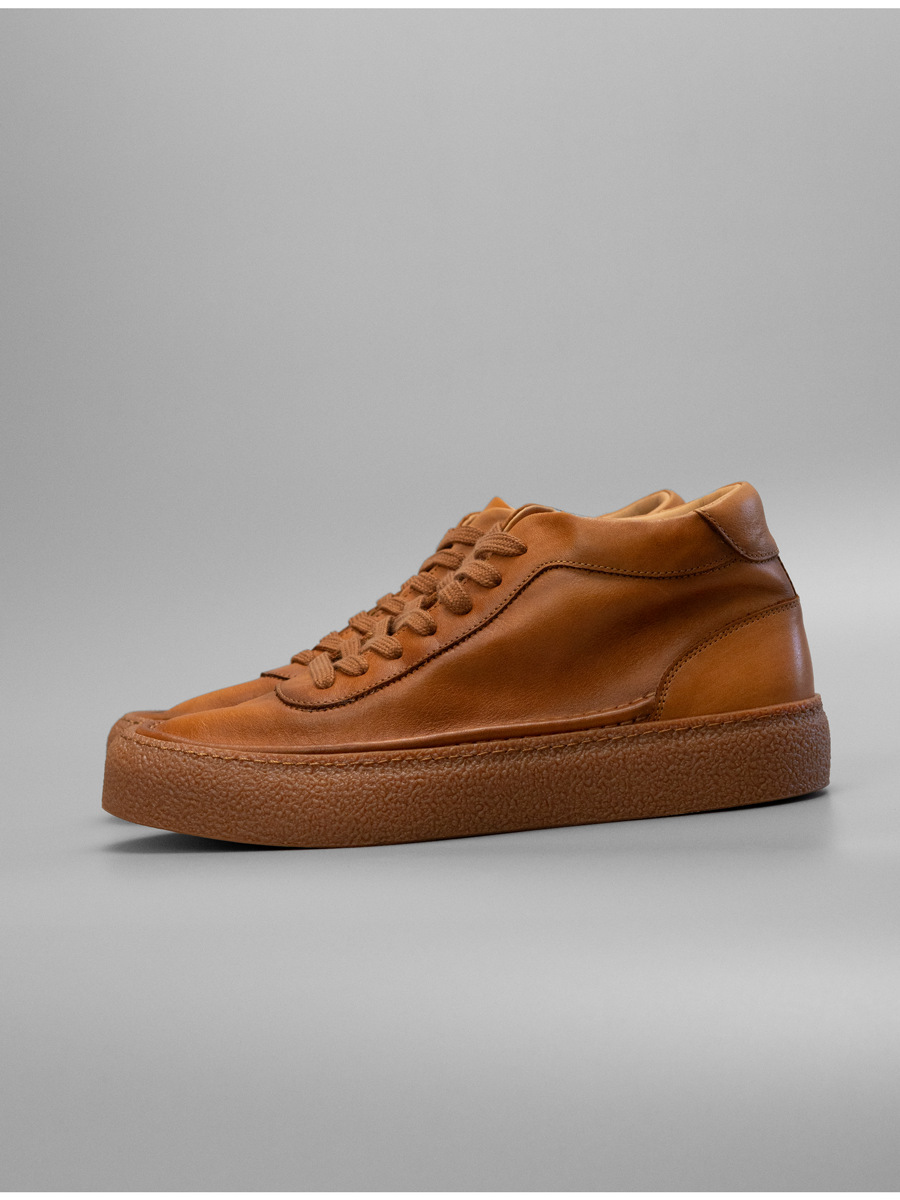 Giày sneaker nam da bò màu nâu dễ phối đồ — Màu nâu