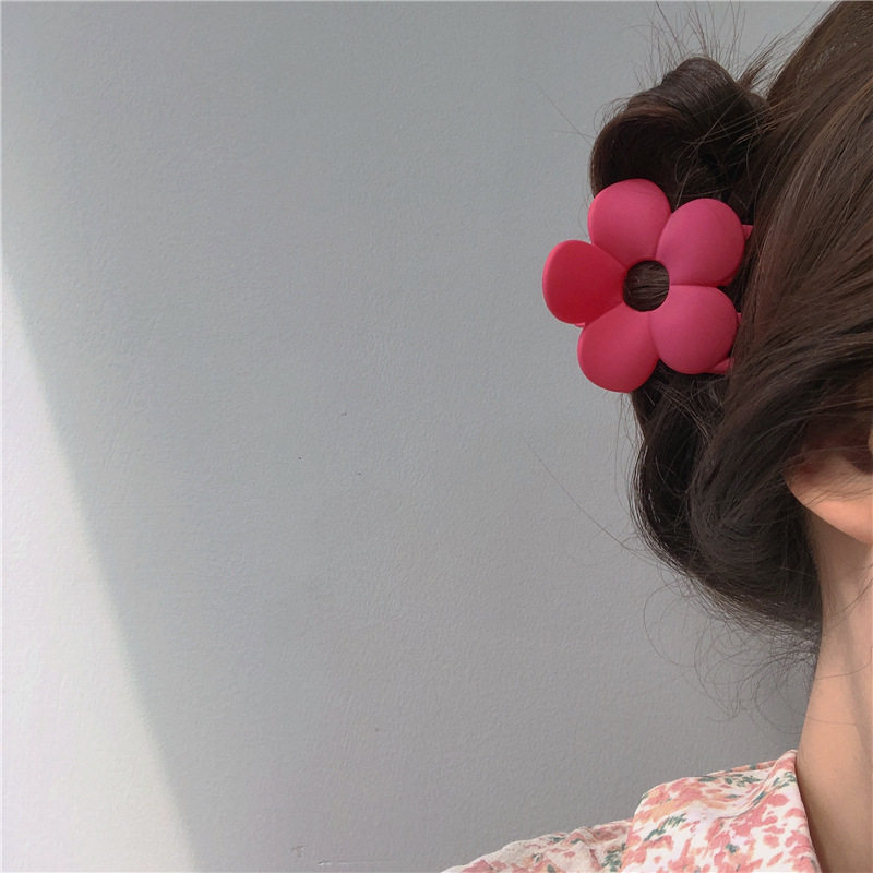 磨砂橡皮漆花朵抓夹胖乎乎可爱少女后脑勺盘发鲨鱼夹夏季新款发夹,淘宝优惠券,粉丝福利购,淘宝优惠卷
