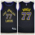 Heat pressed lakers 77 black city edition