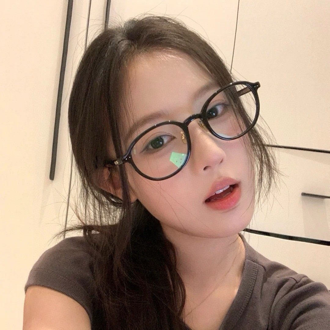 Xiaohongshu Same Style Glasses Frame Ultra-Light Puff Frame for Women Can Be Equipped with Myopia Frame Danyang Glasses Wholesale 1863