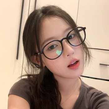 Xiaohongshu Same Style Glasses Frame Ultra-Light Puff Frame for Women Can Be Equipped with Myopia Frame Danyang Glasses Wholesale 1863