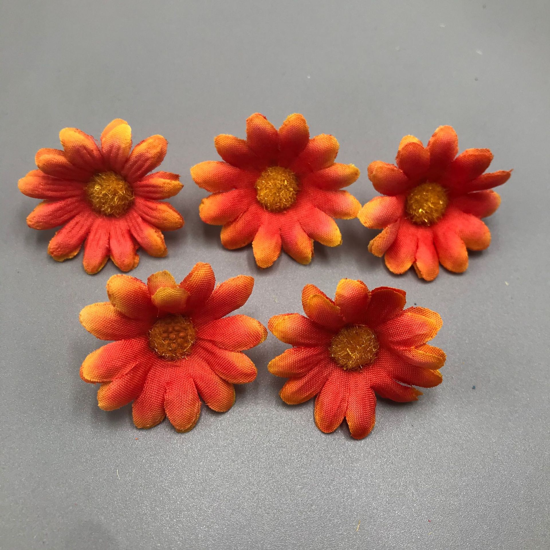 厂家直销 速卖通 4cm两层小菊花 太阳花 向日葵仿真花 菊花花头