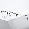 New glasses frame men's metal retro ultra-light eyebrow square myopia optical glasses frame factory wholesale