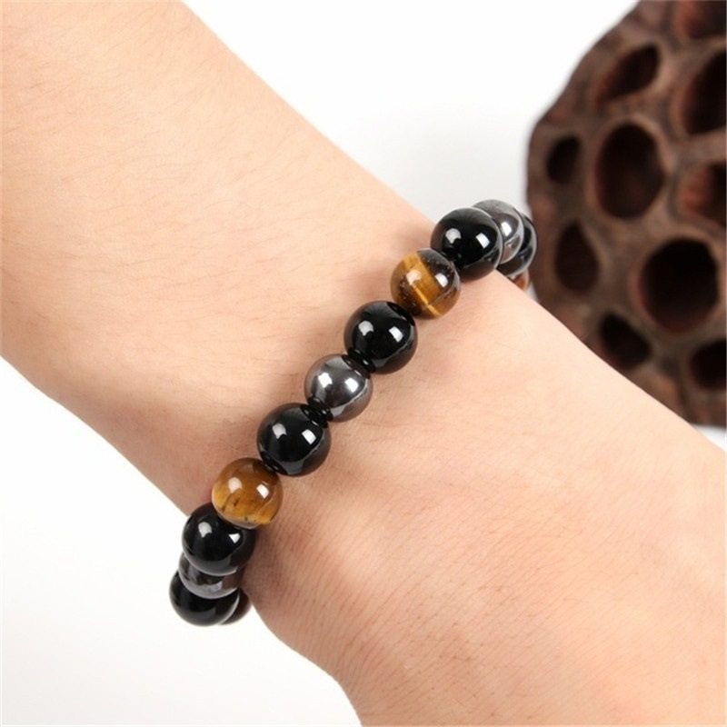 2020wish Cross Border Obsidian Bracelet Magnet Tiger Eye Bracelet Natural Stone Men's Bracelet