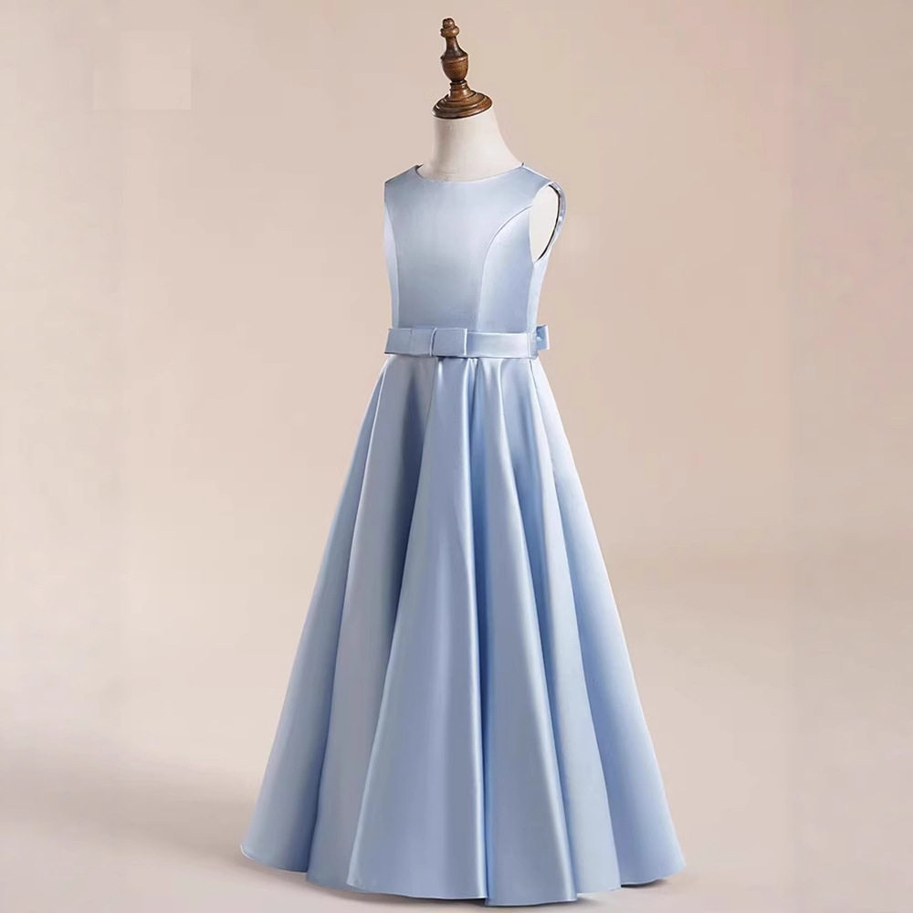 女童钢琴表演出服管弦乐团演奏礼服轻奢缎面中大童小提琴比赛长裙,淘宝优惠券,粉丝福利购,淘宝优惠卷