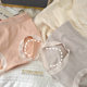 Japanese Style Simple Solid Color Mid-waist Seamless Panties Women's Pure Cotton Crotch Fashionable Cute Comfortable Breathable Ladies Briefs