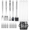 Amazon Stainless Steel Baking Tools suit Oxford Bag Barbecue Utensils Outdoor Household BBQ Combination Barbecue Tools