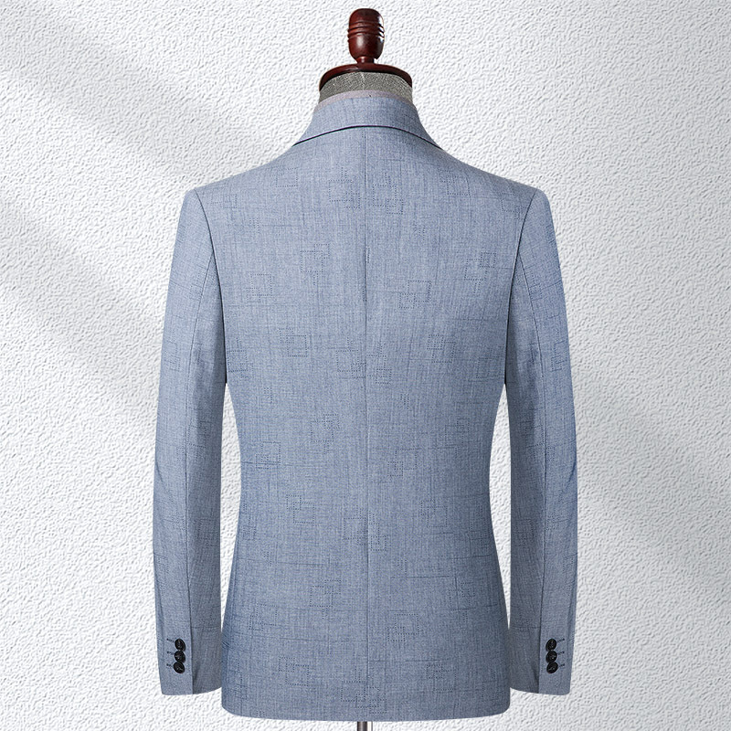 Áo blazer nam họa tiết kẻ caro màu xám dáng ôm phong cách Hàn Quốc — Caro Xám