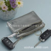 Hot-Selling Promotional Fashion Eye-Catching Pu Soft Leather Coin Purse Card Holder with Double Zipper Design for Storing Coins and Keys