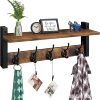Simple Wooden Wall-mounted Storage Rack Living Room Decorative Ornament Rack Porch Key Rack Solid Wood Bathroom Storage Rack
