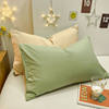 Winter New Solid Color Washed Cotton Brushed Pillowcases, Stain-Resistant, Set of Two, Ultra-Soft Plain Color Mix and Match