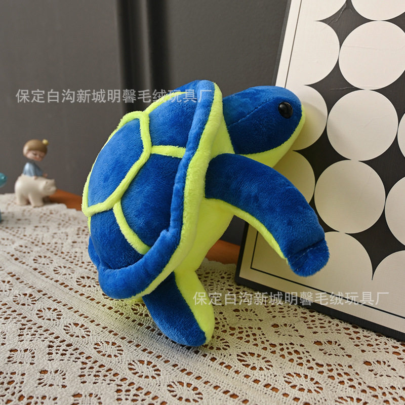 跨境仿真海龟毛绒玩具金钱龟公仔胖版乌龟抱枕厂家现货批发大眼龟