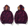 Purple tiger head double hat jacket