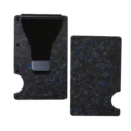 Carbon fiber--blue forged carbon (clip style)