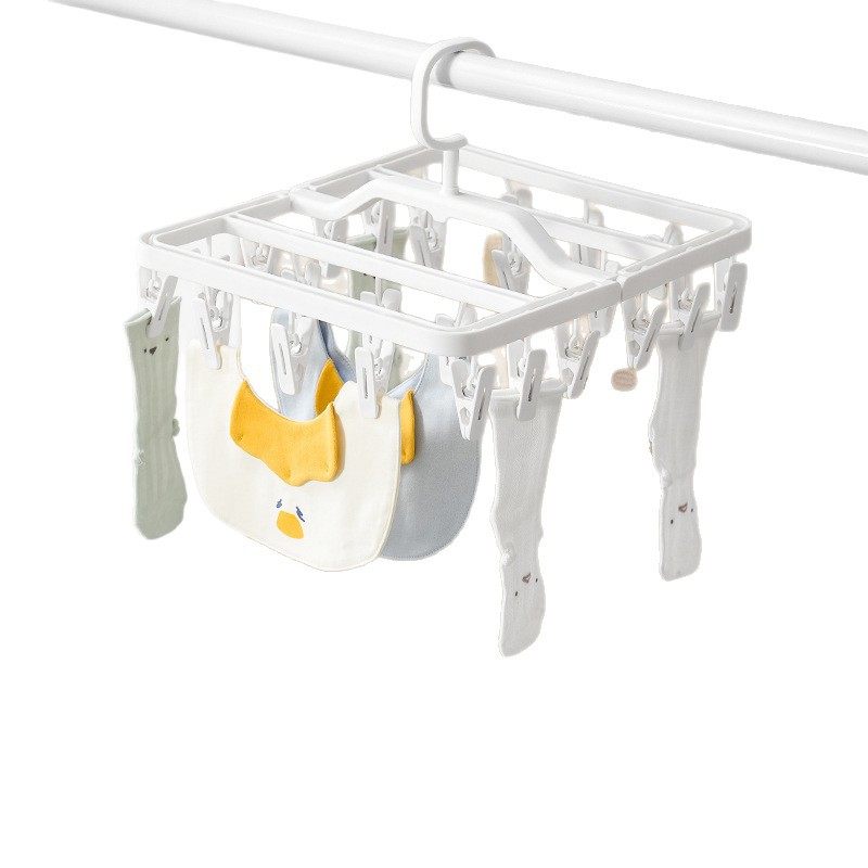 Sock Drying Rack with Multiple Clips for Balcony, Dormitory, Home Use, Underwear Drying Rack, Foldable Drying Tool, Foldable and Storageable