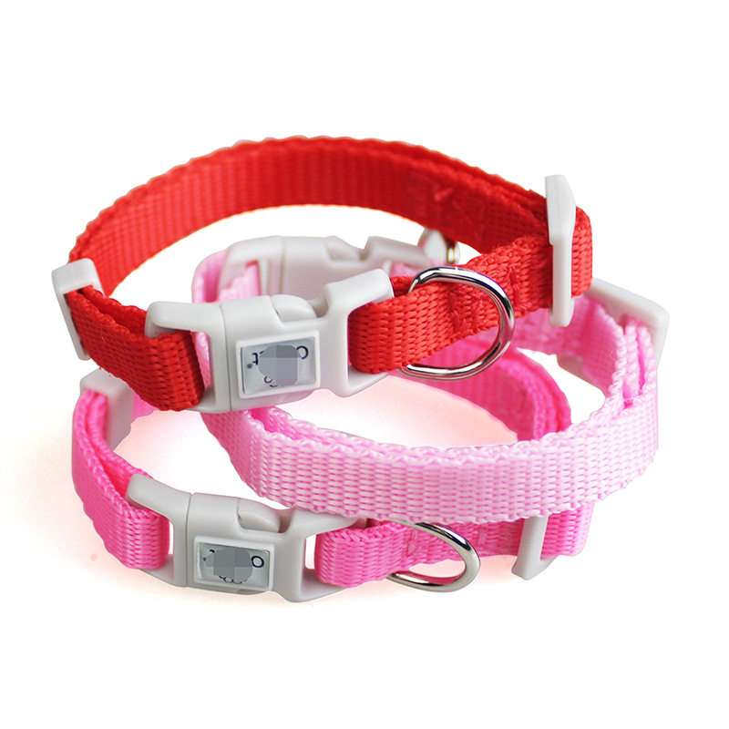 Cat and Dog Collar Pet Elastic Elastic Collar Solid Color Macaron Cute Lightweight Convenient and Comfortable Dog Collar