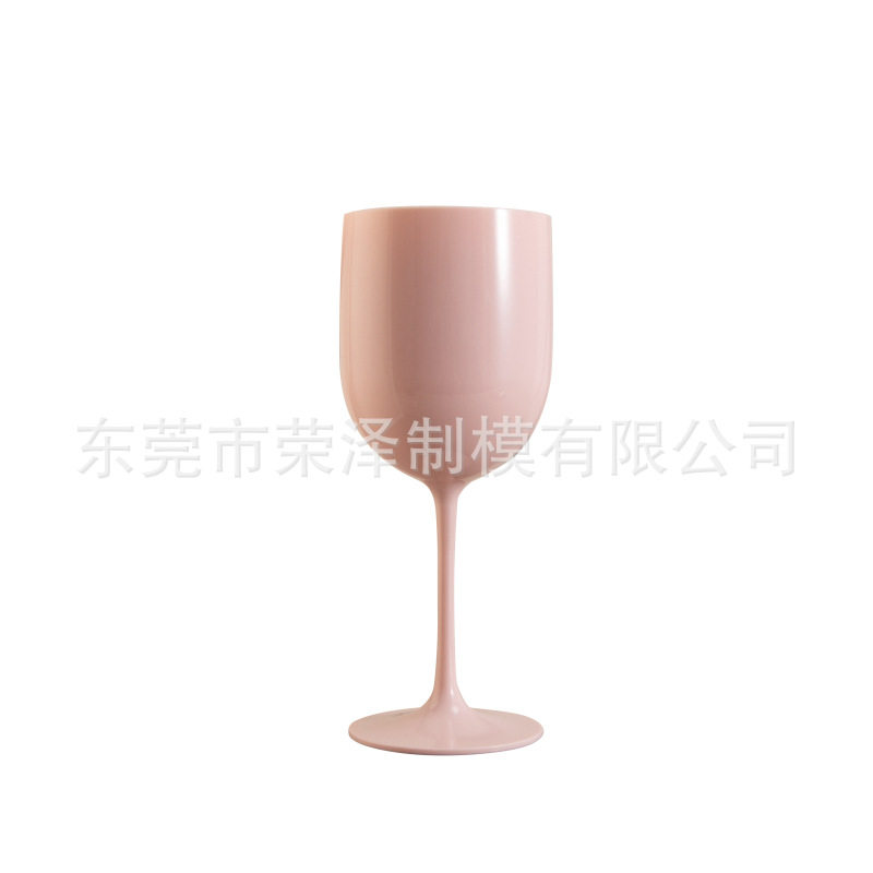 Factory direct 480ml reusable plastic goblet transparent red wine glass champagne glass support printing