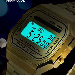 Small square watch a168WA watch electronic watch student electronic watch F91W steel belt A159 small silver block