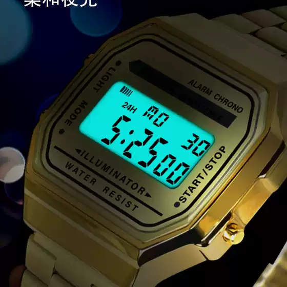 Small square watch a168WA watch electronic watch student electronic watch F91W steel belt A159 small silver block