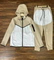 Khaki and white suit