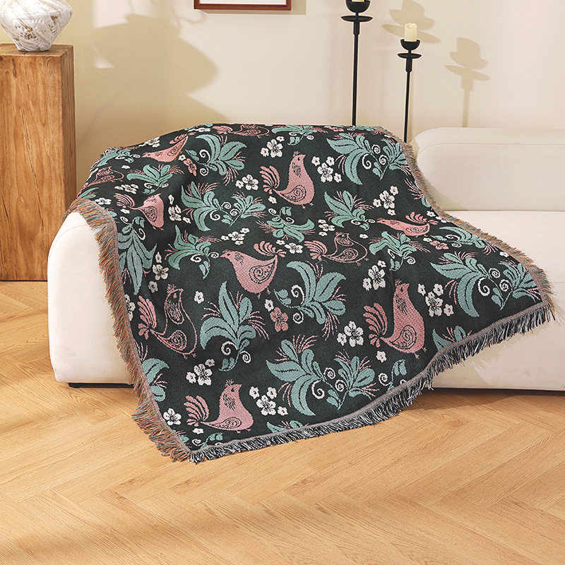 Custom Ins Style Jacquard Blanket Thickened Encryption Sofa Cover Blanket Internet Popular Tapestry Art Gift Blanket Designer Style