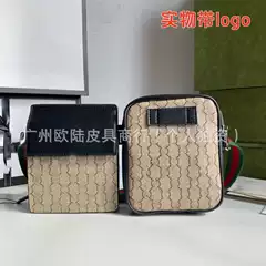 Cross-Border Supply New Classic Old Flower Double g Logo Canvas Men's Chest Bag Fashionable Versatile One-Shoulder Cross-Body Women's Waist Bag