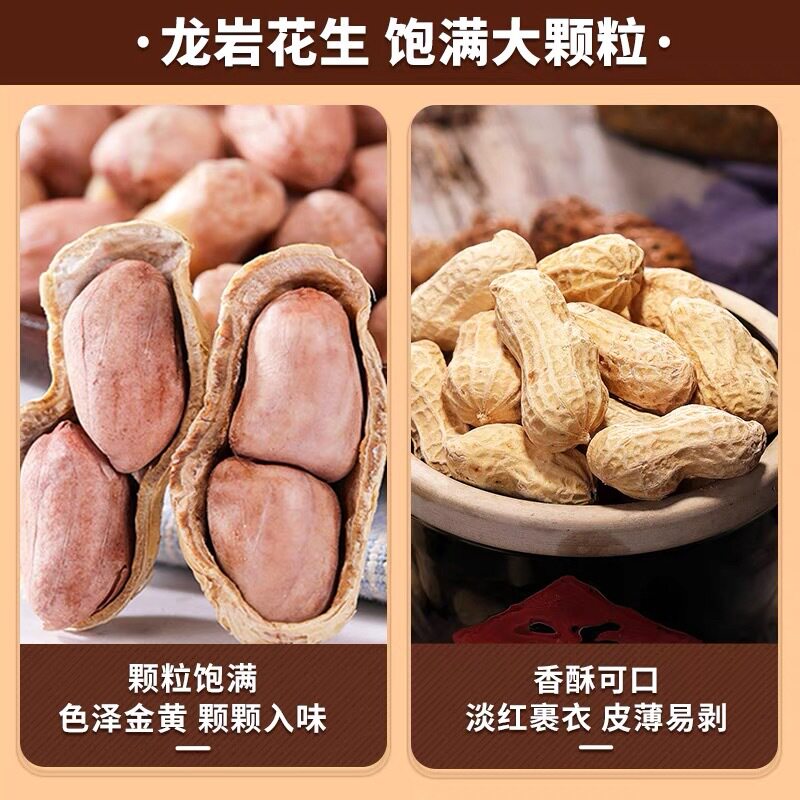 Bibizan Longyan peanut with shell boiled spiced milk garlic flavor peanut cooked dried snacks bulk wholesale