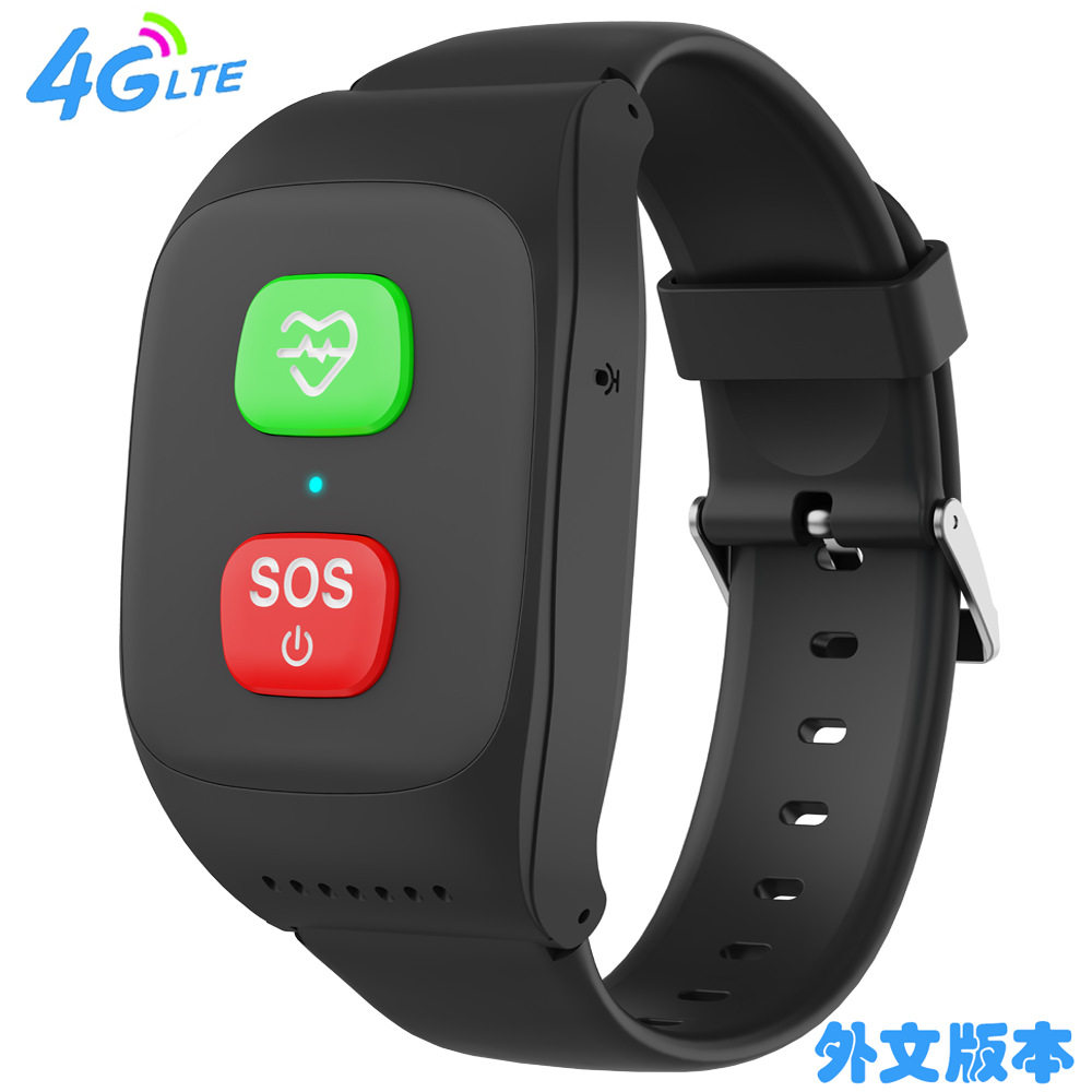 สร้อยข้อมืออัจฉริยะแบบข้ามพรมแดน สำหรับผู้สูงอายุ รองรับ 4G ระบุตำแหน่งด้วย GPS พร้อมนาฬิกาแจ้งเตือน วัดอัตราการเต้นของหัวใจและความดันโลหิต S8