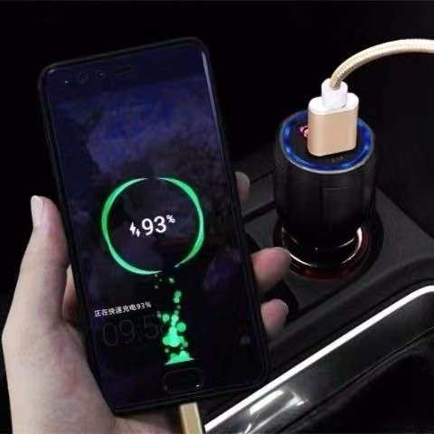 6A fast charging high current car car one drag two flash cigarette lighter plug multi-function usb car charger
