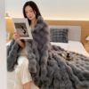 Blanket Imitation Rabbit Fur Blanket Bubble Fleece Blanket Double-Sided Thickened Office Nap Blanket Sofa Throw Blanket Blanket Quilt