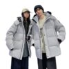 New Fall Winter Men's and Women's Same Style Goose Down Jacket Couple Cross-border Tooling Men's and Women's Winter Down Jacket Couple Jacket