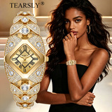 Трансграничные взрывоопасные женские часы с полным бриллиантом diamond ladies watches внешняя торговля кварцевыми женскими часами ретро-браслет часы на заказ оптом