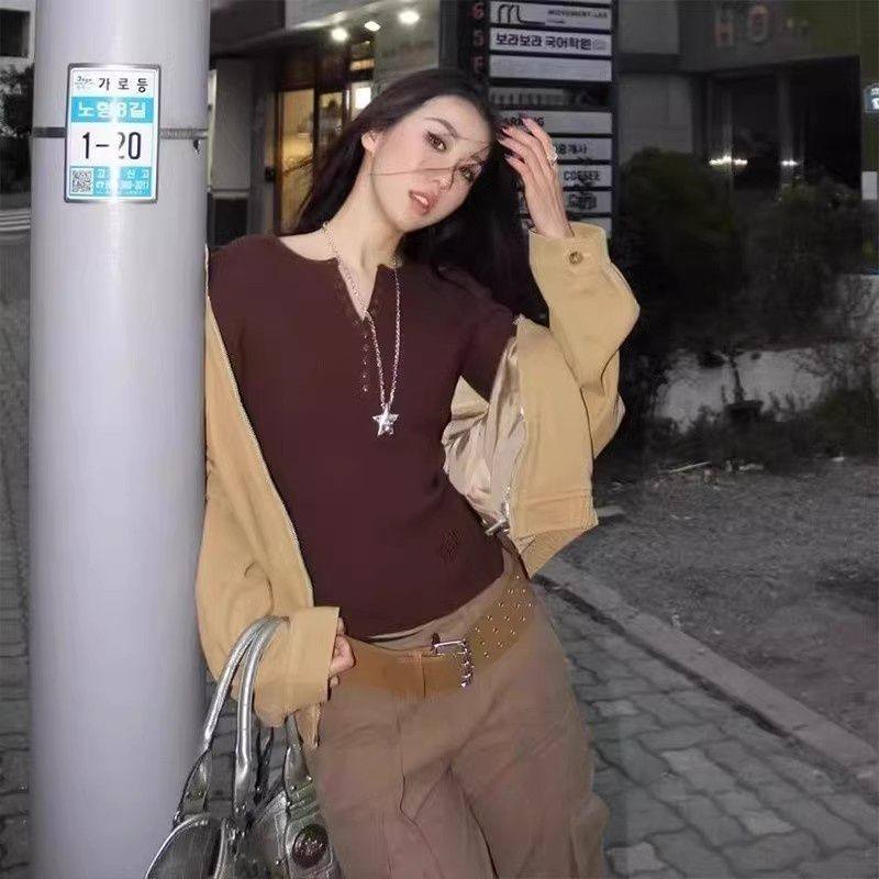 Dopamine Zircon Star Pendant Necklace Women's Sweet Cool Cold Style Long Sweat Chain Accessories All-match Fashionable Necklace Chain