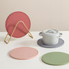 Silicone Pot Mat Insulation Mat Bowl Mat Plate Mat Placemat Coaster Silicone High Temperature Resistant Dining Table Anti-Scalding Household Round Simple