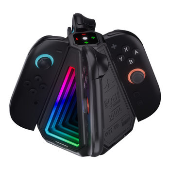 Swcith2 Handle Charger Joy-Con2 Handle Holder with Rgb Light 4-in-1 Charging Base Ns2 Accessories