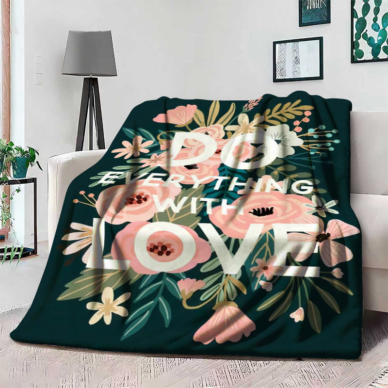 Cross-Border Flannel Blanket Custom Digital Printing Double-Sided Velvet Blanket Nap Blanket Gift Blanket Source Factory