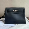 Black-top layer swift leather dancing bag