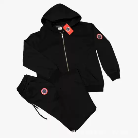 Cross-Border Factory Direct Sales Trendy Brand Goose Men's and Women's Same Style 420g Zipper Hooded Long-Sleeved Casual Suit Men's Sweatshirt