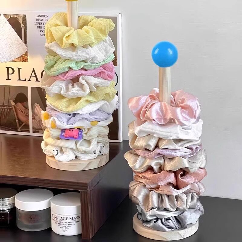 Log Hair Band Storage Artifact Shark Clip Kidsren's Rubber Band Headband Ins Style Wire Reel Upright Storage Rack