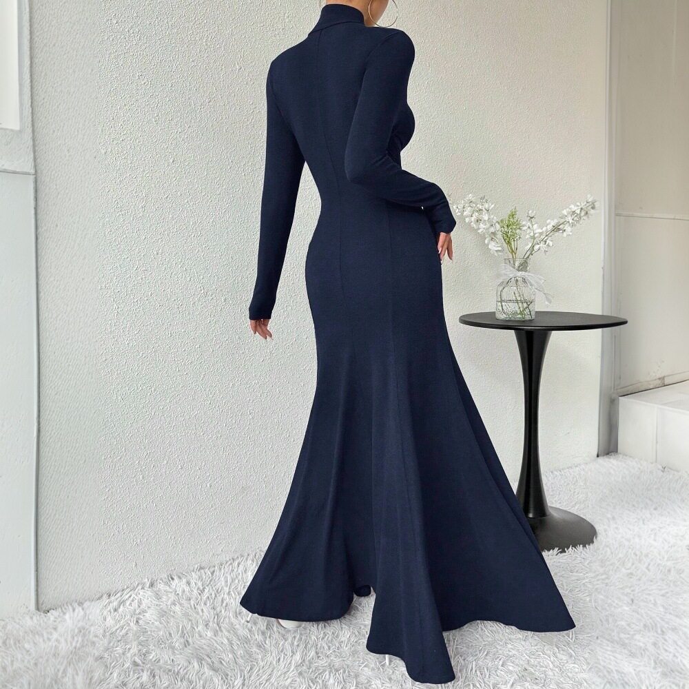High Neck Bodycon Dress Elegant Style Spring Summer Collection Chic Design Wholesale Available
