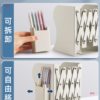 Retractable Book Stand with Pen Holder Bookshelf Integrated Desktop Book Folding Fixed Book Storage Rack High School Student Baffle
