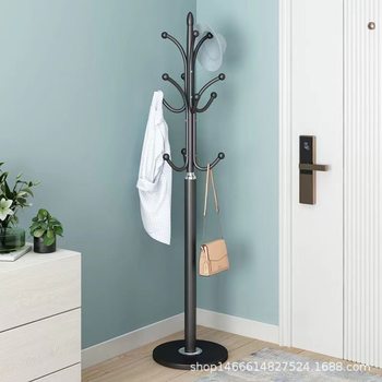 European-Style Light Luxury Coat Rack, Marble Floor-Standing Clothes Rack, Bedroom Clothes Rack, Living Room Wrought Iron Simple Vertical Bag Rack