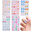 Children's Wearable Nails 120 Pieces Creative Ocean Style Kidsren's Wearable Nails Cartoon Girls Set Nails