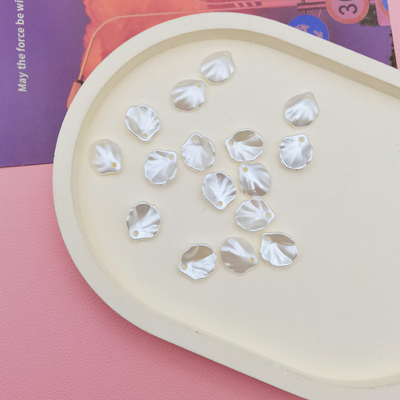 ABS仿珍珠贝壳花瓣发簪饰品配件手工diy装饰工艺礼品贝叶配饰批发