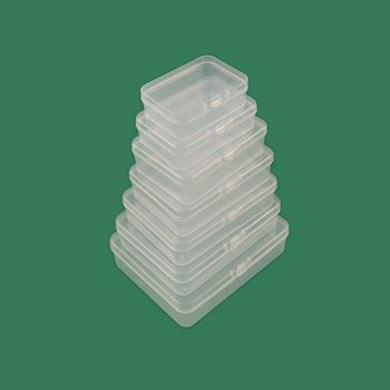 Rectangular transparent storage box with lid pp box transparent plastic box wholesale packing box less than 150mm long