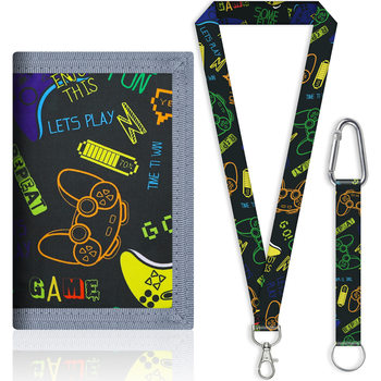 Canvas Three-fold Wallet Short Multi-functional Cartoon Fire Truck Young Student Cartoon Zipper Trendy Waist Wallet Hanging