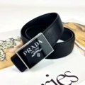 Black bark pattern silver and black buckle
