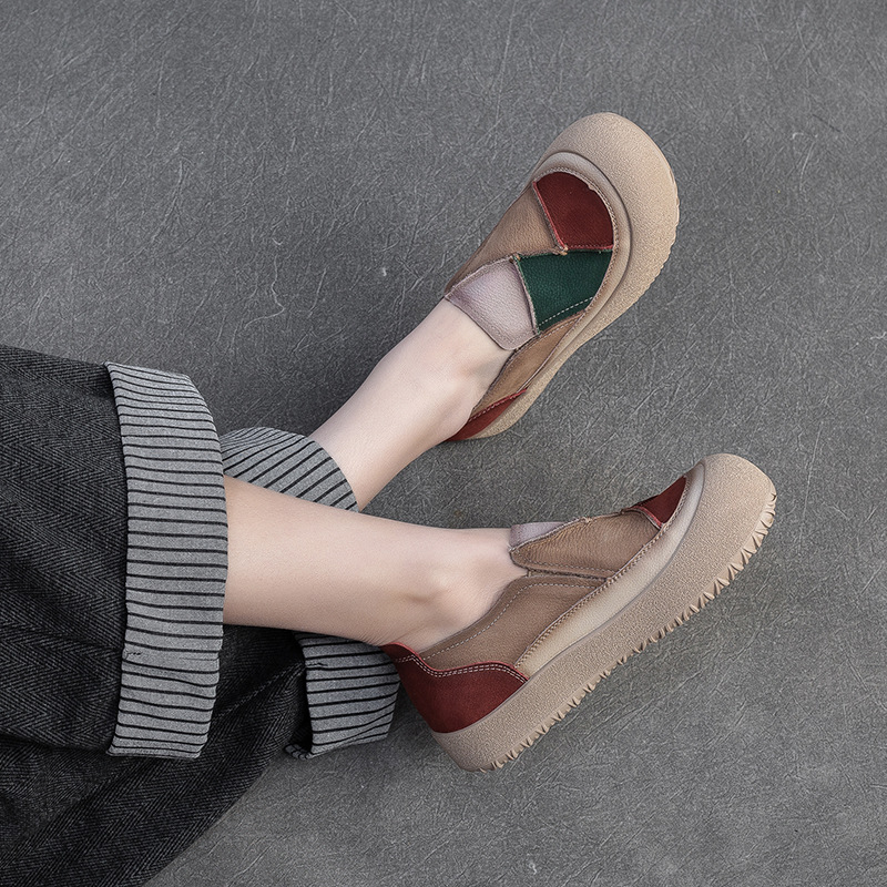 Giày Thể Thao Tăng Chiều Cao Nữ Đế Cao Hàng Mùa Xuân Thu Đông Phục Cổ Cổ Điển